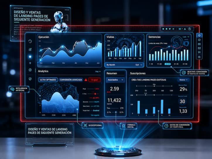 Dashboard de resultados de marketing digital